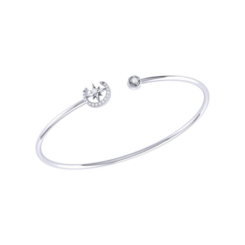 North Star Crescent Cuff In Sterling Silver image