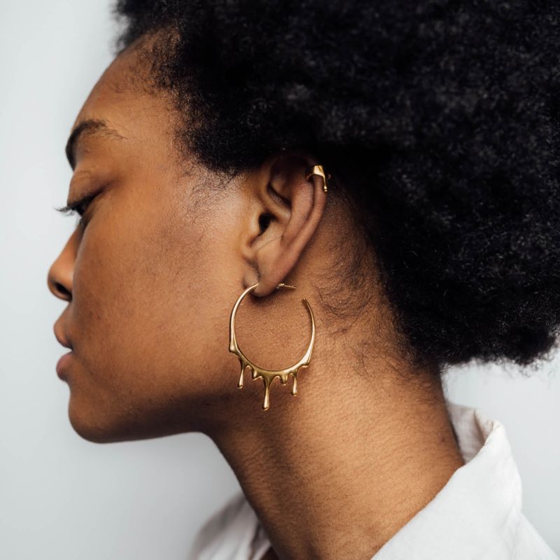 Dripping Gold Vermeil Ear Cuff image