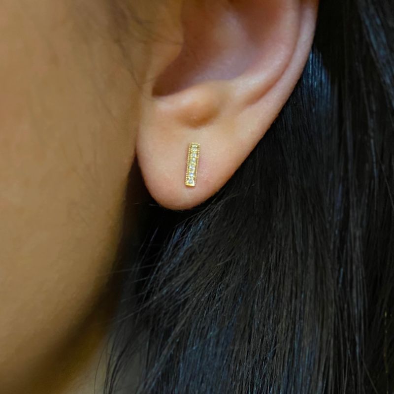 Mini Diamond Bar Studs image