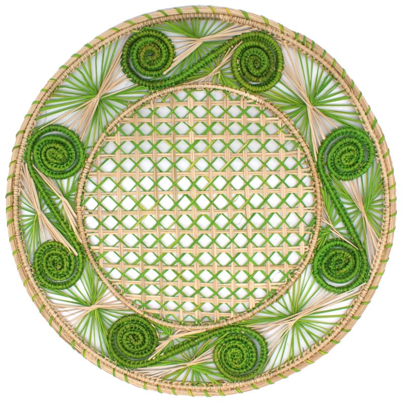 Green Spiral Caracol Placemats Set of 4 image