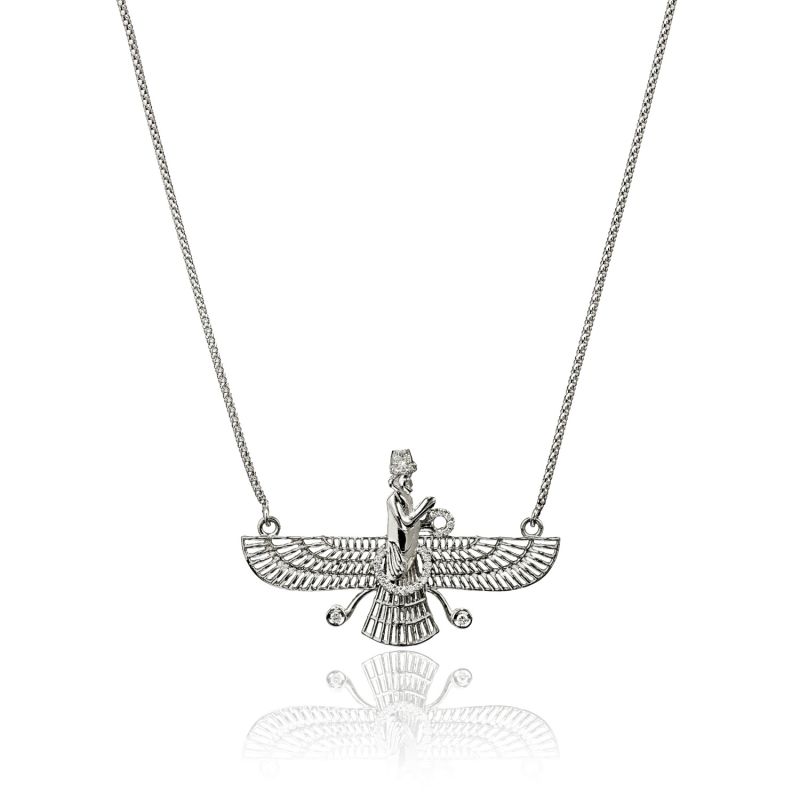 Guardian Angel In 18 Carat White Gold & Diamonds image