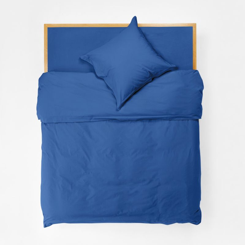 Queen Fitted Sheet In Blue Blue image
