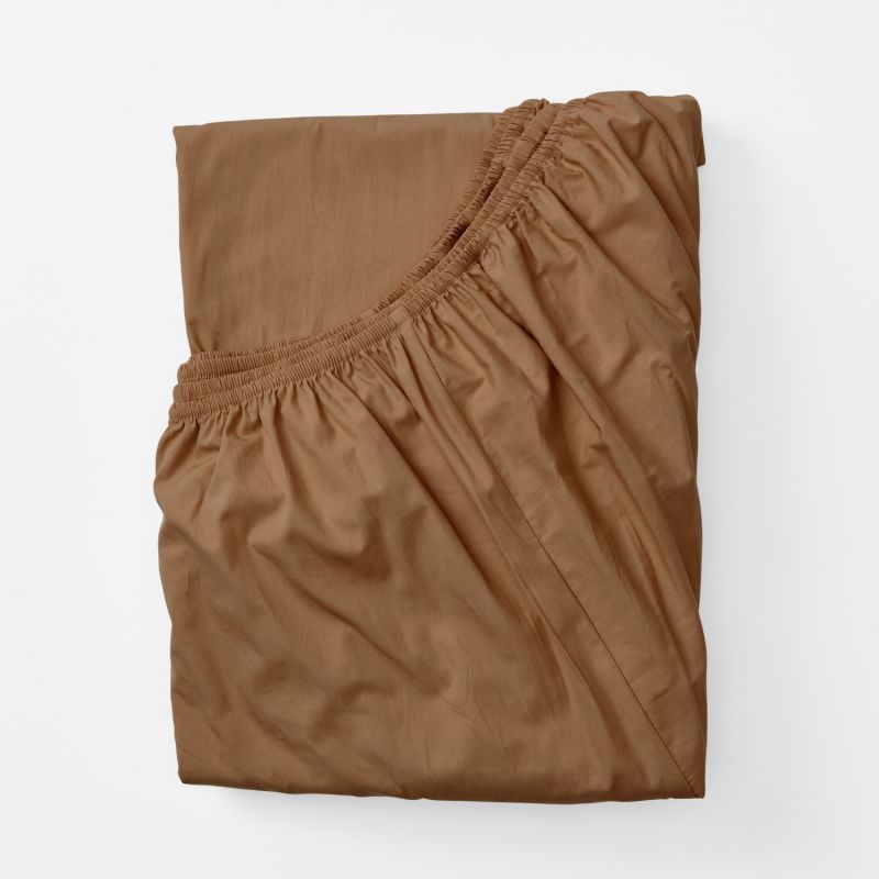 Queen Fitted Sheet In Carob image