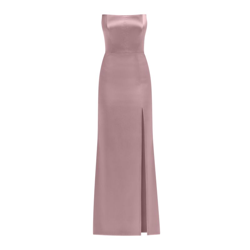 Queen Of Hearts Satin Maxi Dress - Soft Pink image