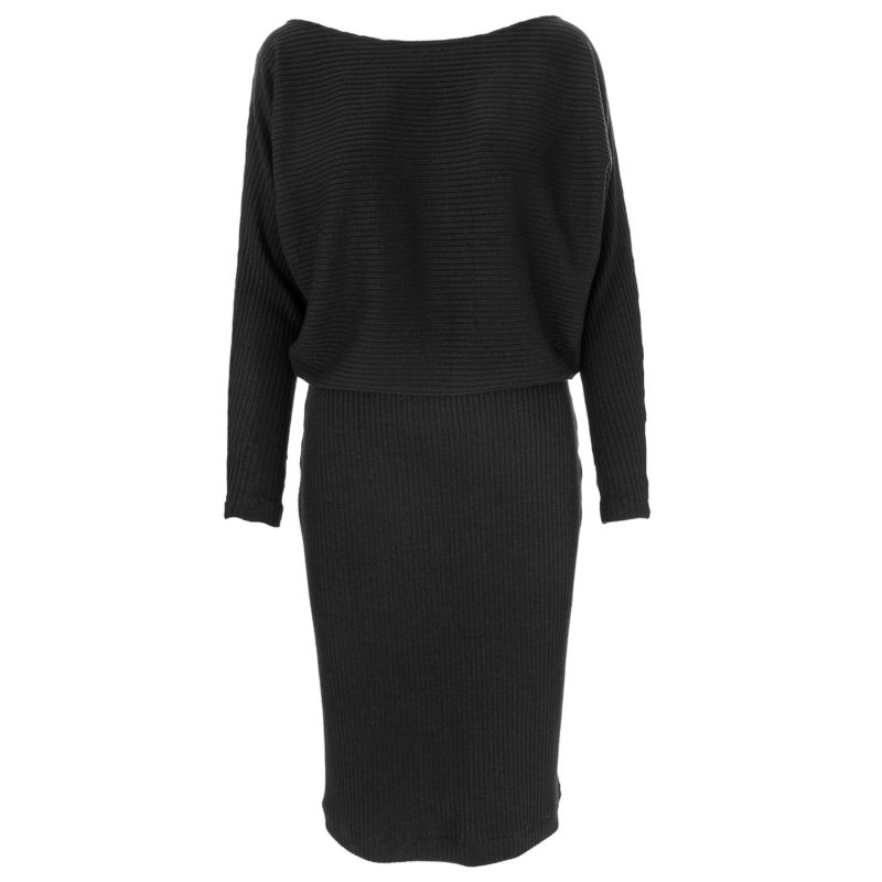 Queens Jersey Midi Dress in Black image