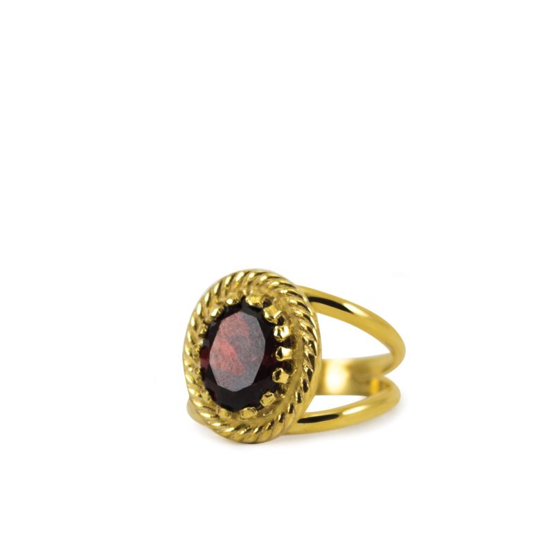 Luccichio Gold Vermeil Garnet Ring image