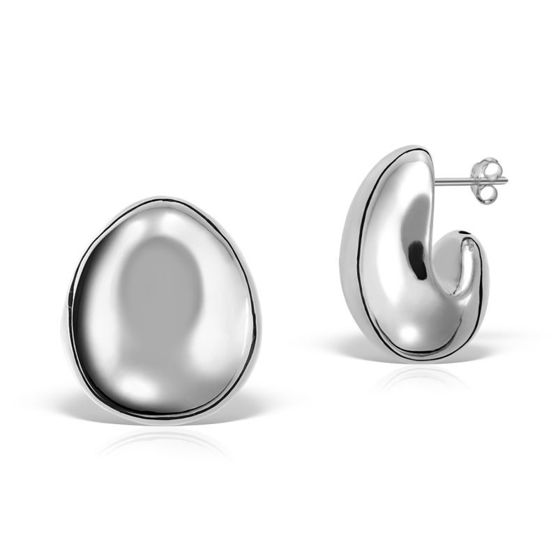Quick Silver Blob Earrings, Sterling Silver image