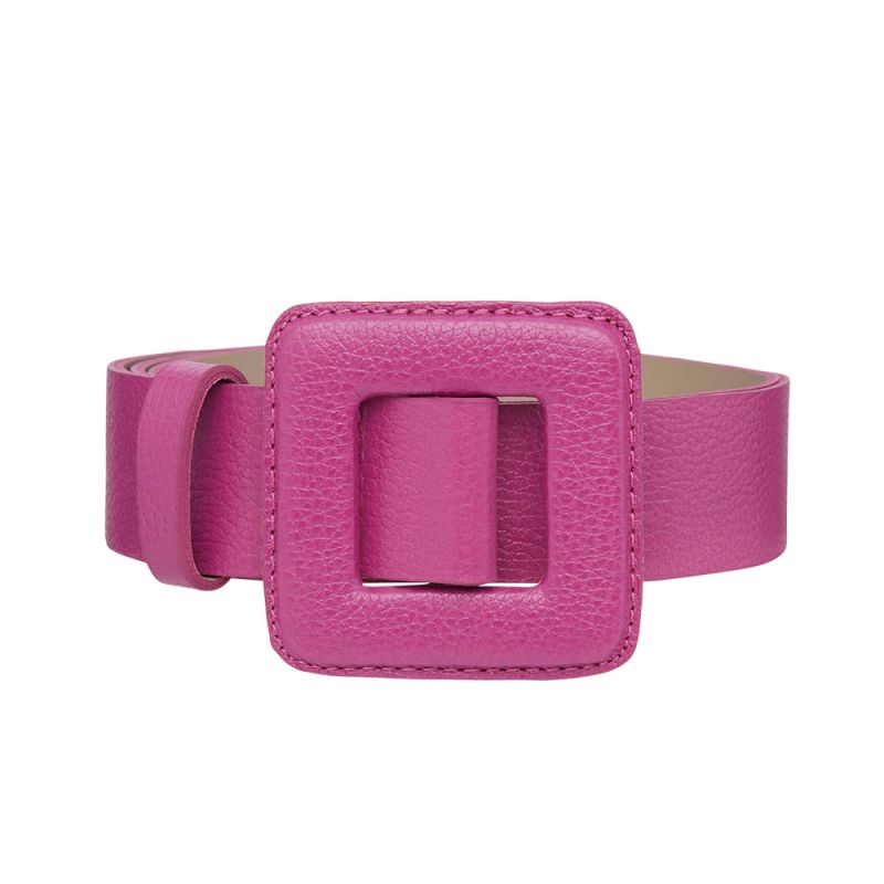 Midi Square Buckle Belt - Fuchsia image