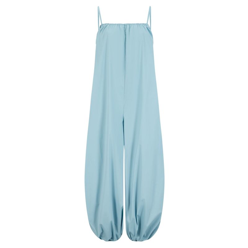 Quirky Jumpsuit With Puffed Hemline- Aquatic image