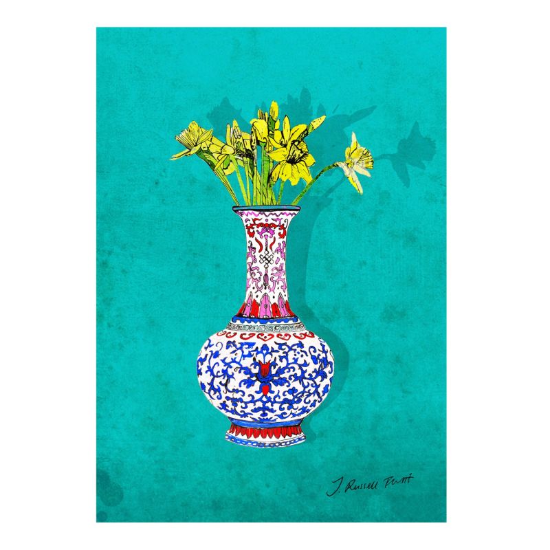 Signed Print - Daffs in a Vase image