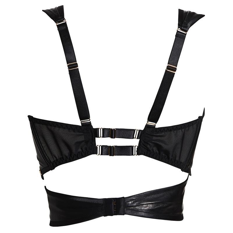 Lexi Leather Wrap Over Soft Cup Bra | Something Wicked | Wolf & Badger