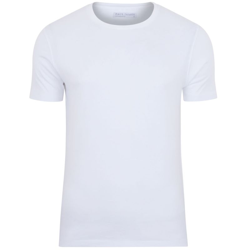 Mens Heavyweight Charles Fitted Supima Cotton T-Shirt- White image