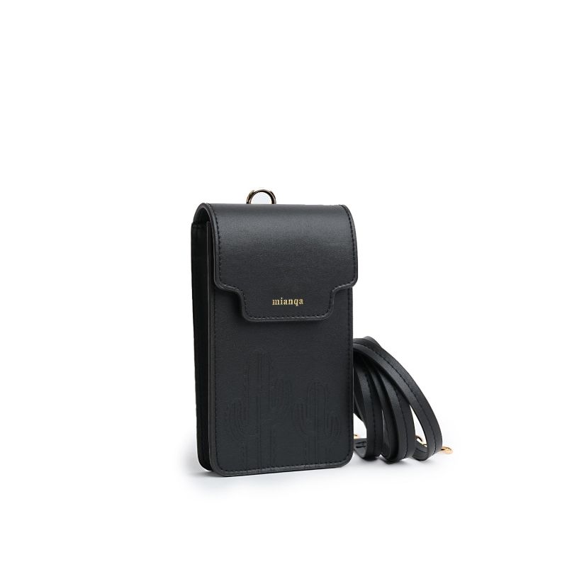 Fero Cactus Leather Phone Bag Black image