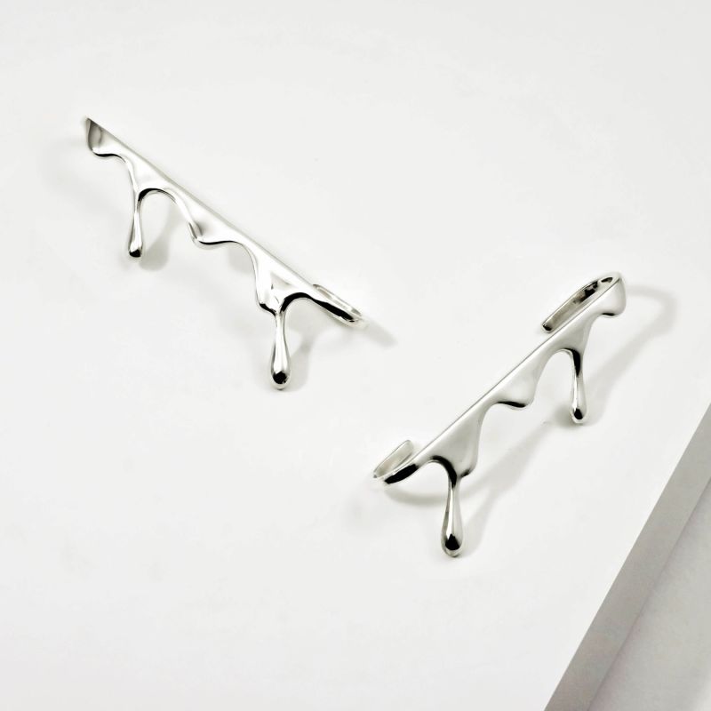 Dripping Sterling Silver Ear Bar Cuff image