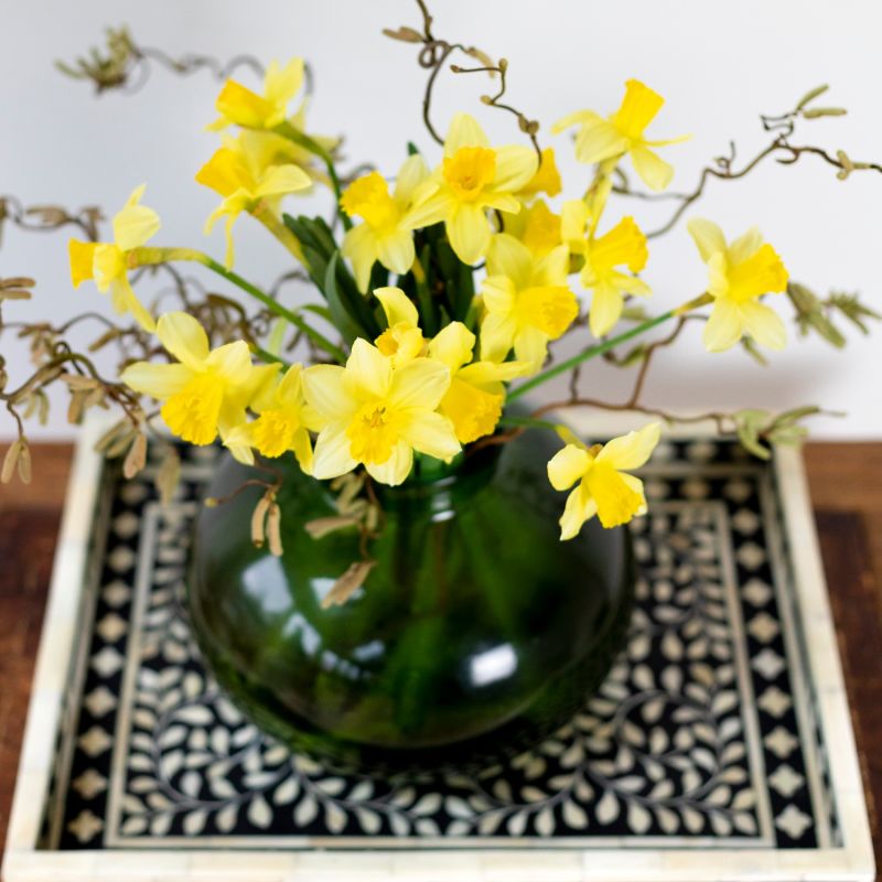 Black Floral Tray image