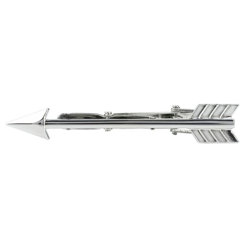 Arrow Mens Tie Clip Silver image