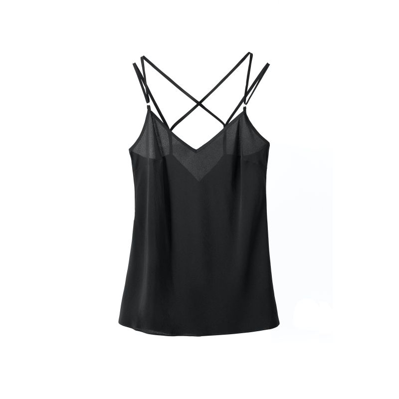 Vela Silk Camisole Black image