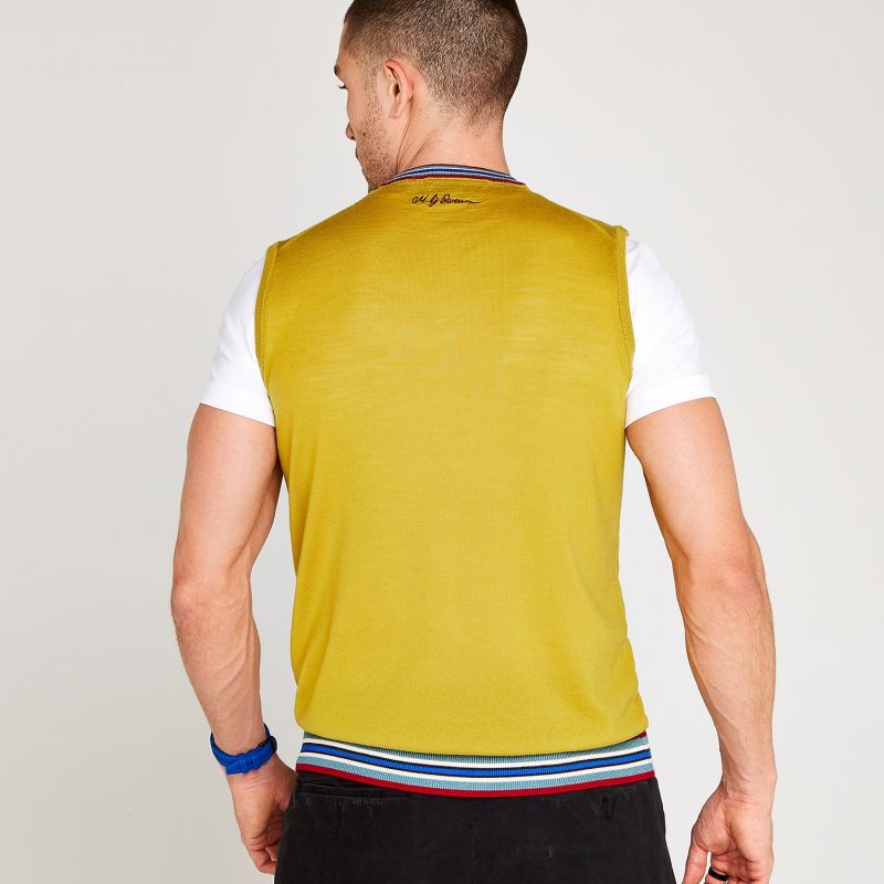 Mustard Extrafine Merino Tank Top image