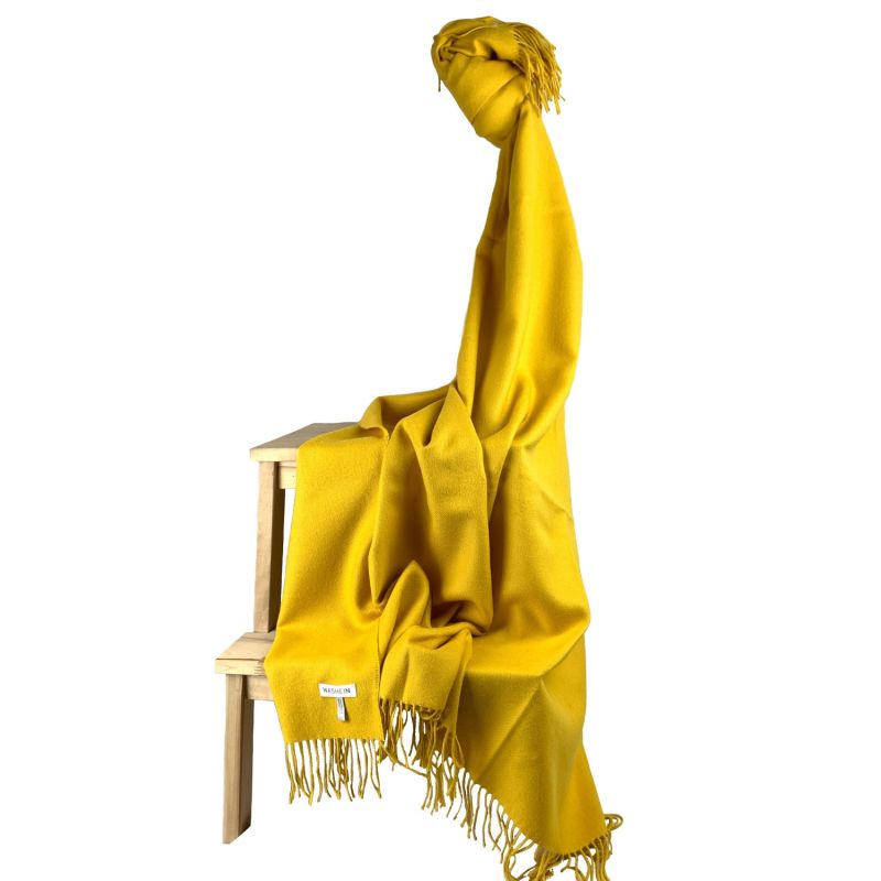 Yellow Classic Premium Baby Alpaca Throw image