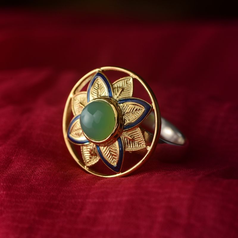 Bali Chrysoprase Statement Ring image