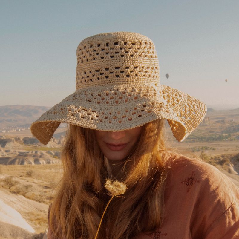 Raffia Hat Capeline Rosalie - Natural image