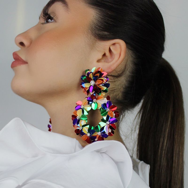 Rainbow Yasmine Hoops image