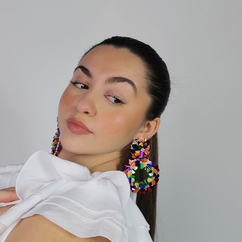 Rainbow Yasmine Hoops image