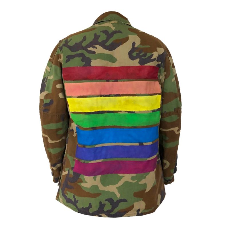 Camouflage Pride Stripes Military Jacket image