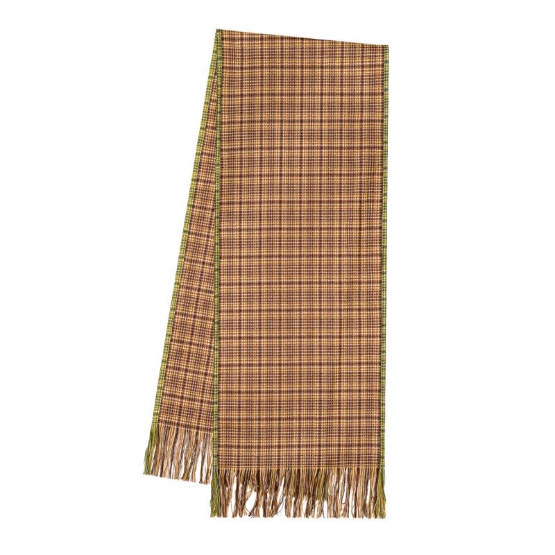 Wool Check Alex Scarf Brown image