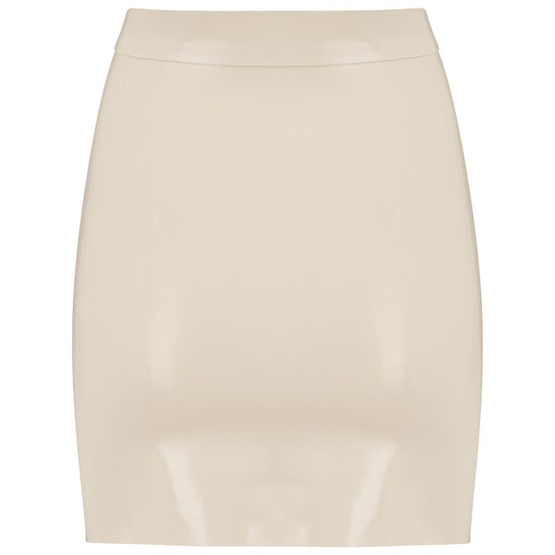 Latex Mini Skirt - White image