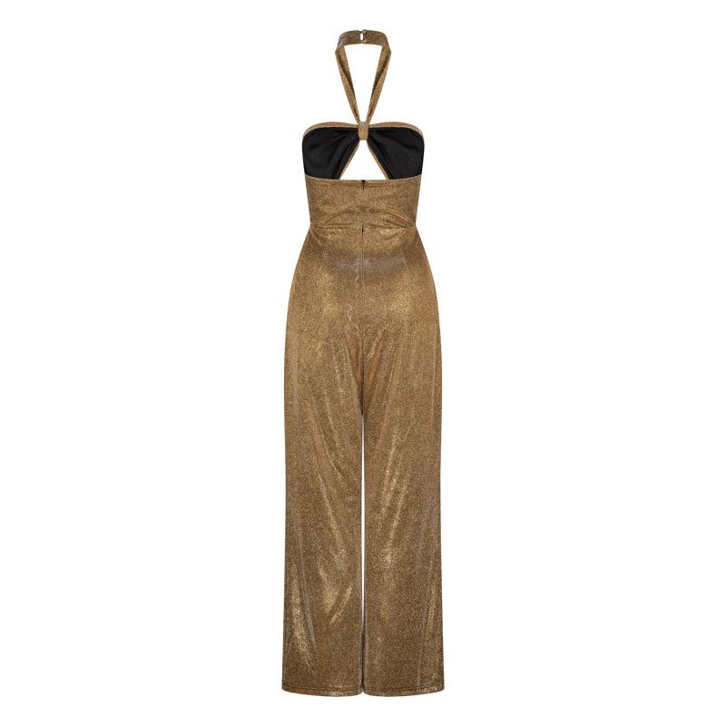 Danica Gold Sparkle Jumpsuit image