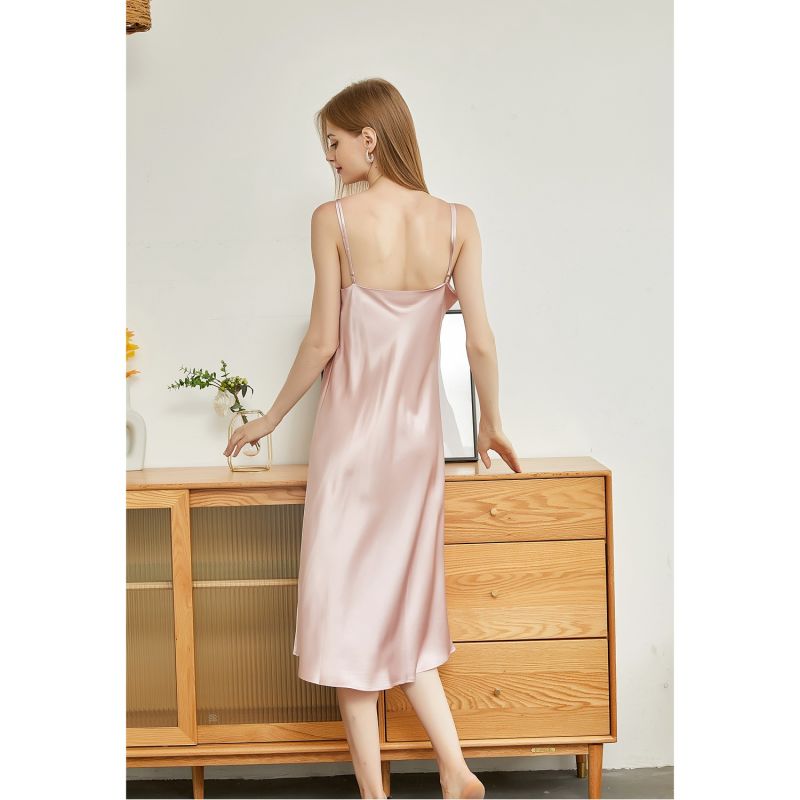 Rebirth Of Venus Pure Silk Slip Dress - Baby Pink image