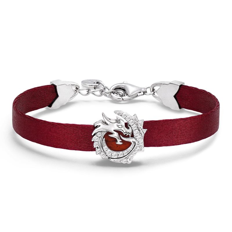 Red Agate Dragon Ribbon Bracelet image