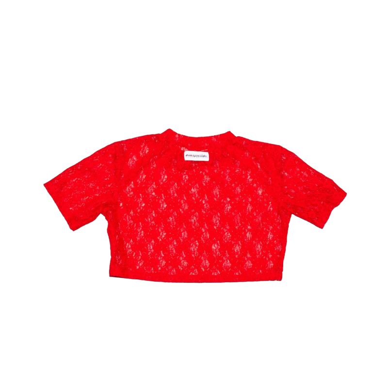 Red Lace Baby Tee image