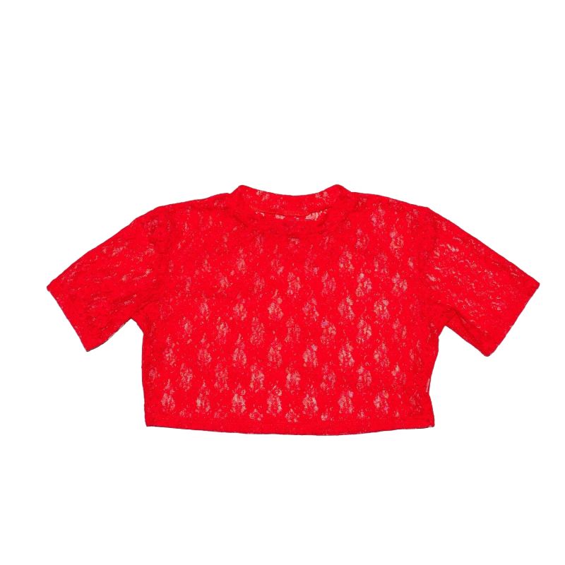 Red Lace Baby Tee image