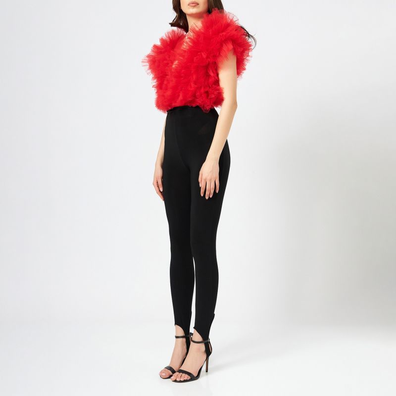 Signature Red Ruffled Tulle Bodysuit image