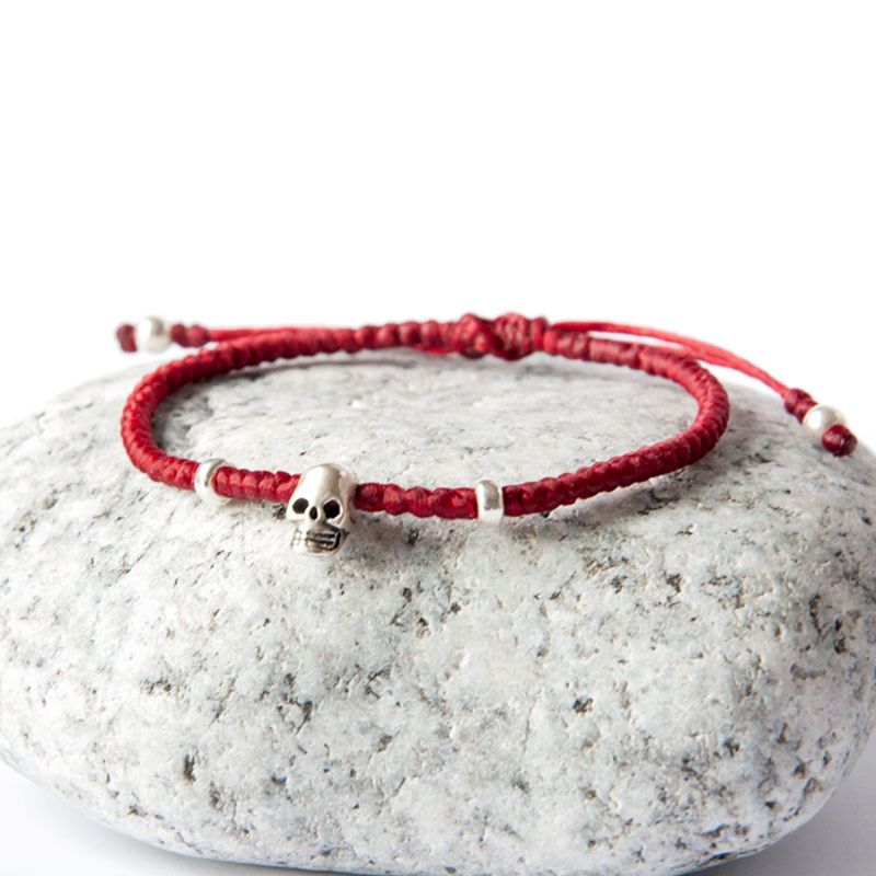 Red skull bracelet sale