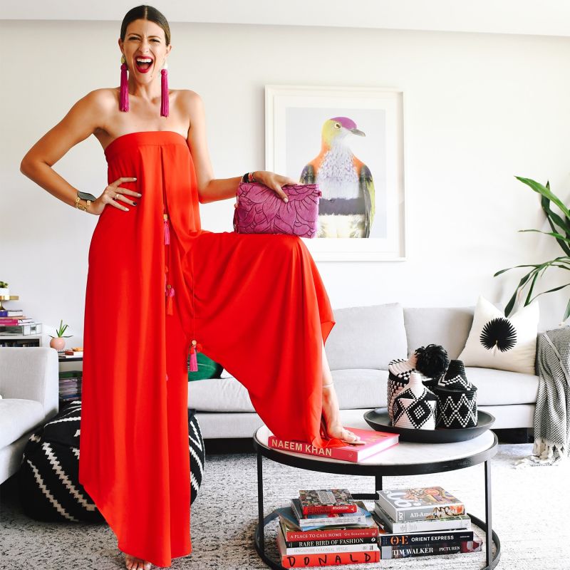 Red tassel jumpsuit on sale