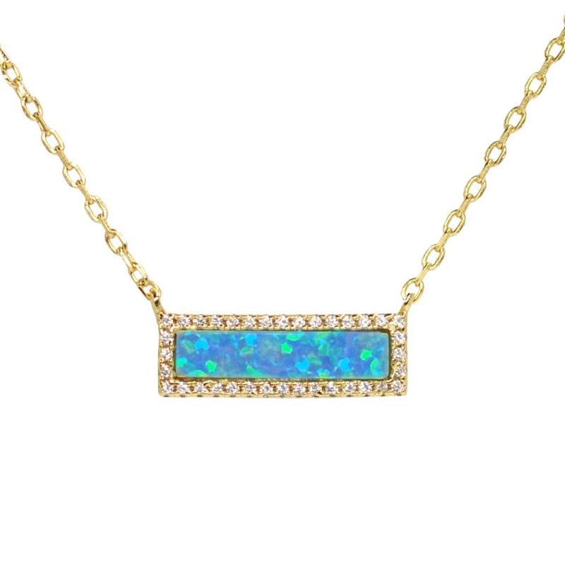 Reflection Opal Bar Necklace image