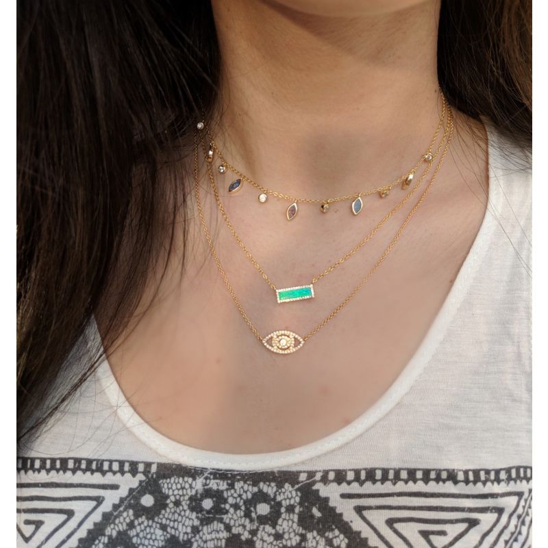 Reflection Opal Bar Necklace image