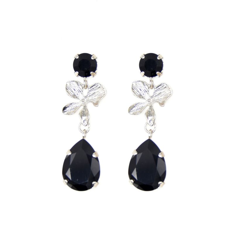 Orchid Earrings In Black image