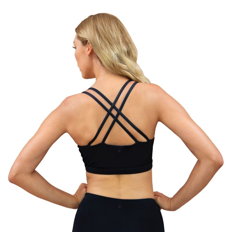 Stockholm Sport Bra Top In Onyx Black image