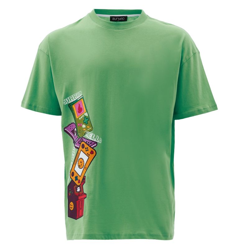 Retro Games Oversized T-Shirt - Green image