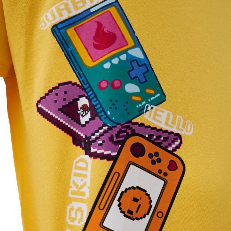 Retro Games Oversized T-Shirt - Yellow & Orange image