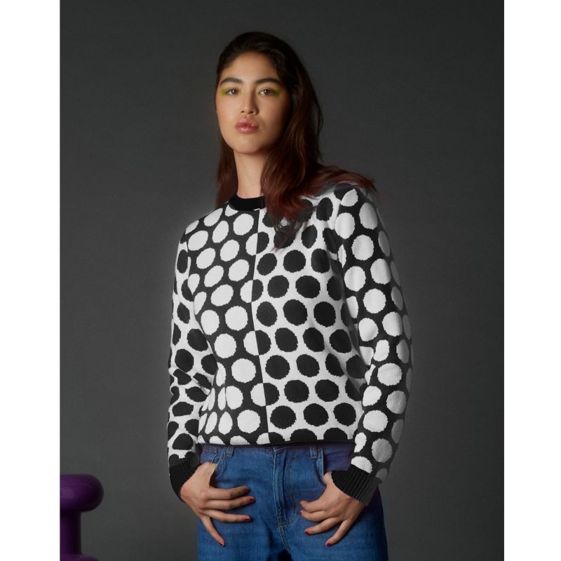 Reversed Circles Wool & Cashmere Jumper Black Women image