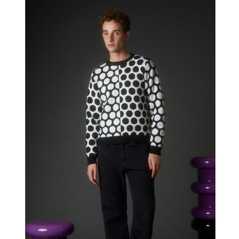 Reversed Circles Wool & Cashmere Jumper Black image