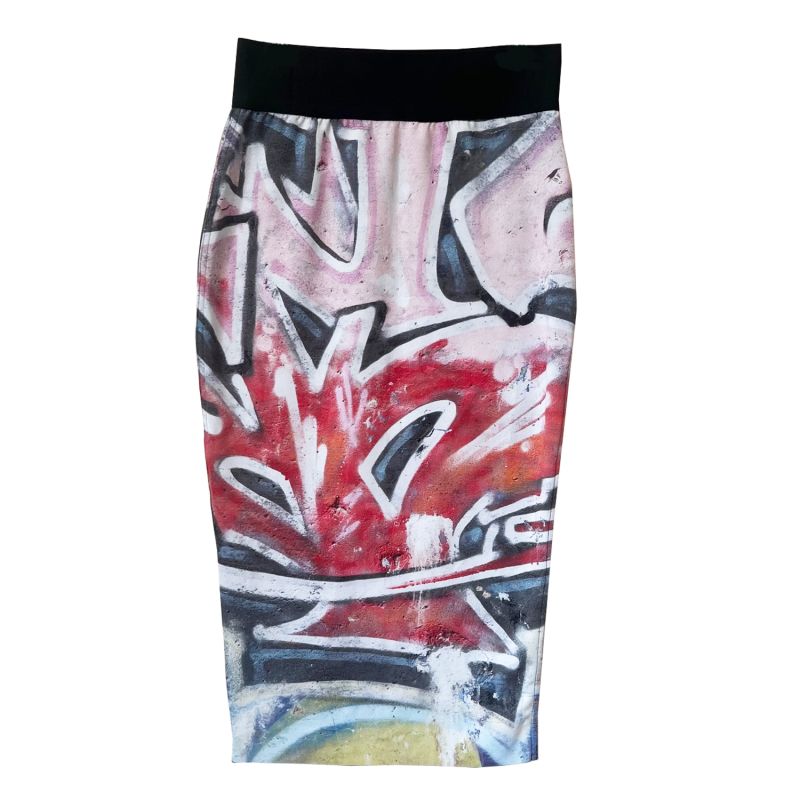 Reversible Graffiti Pencil Skirt image