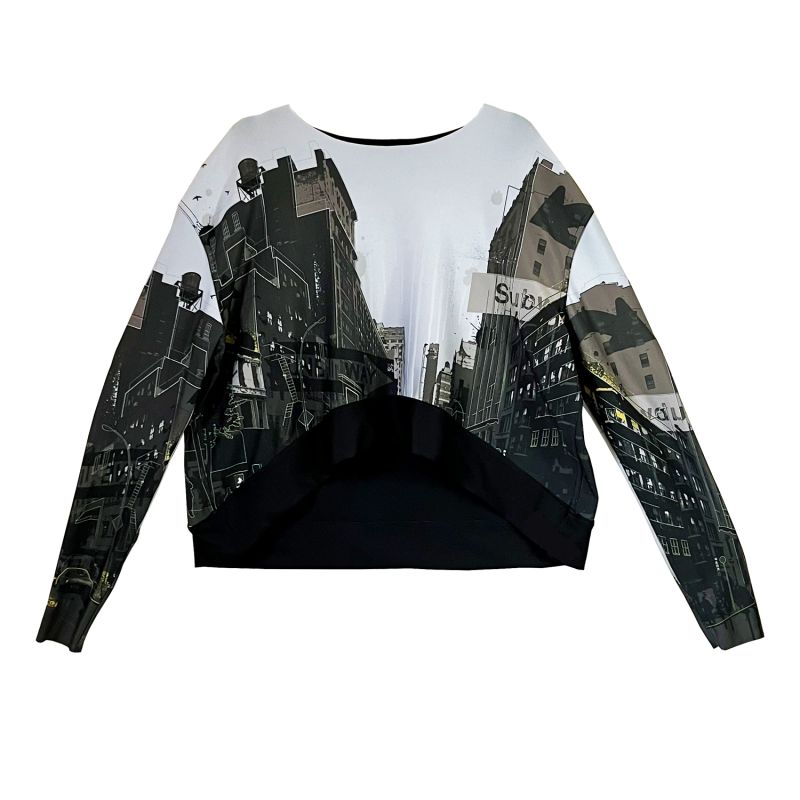 Reversible Nyc Hi Lo Sweatshirt Top image