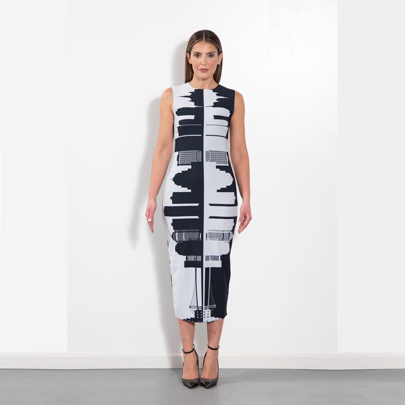 Reversible Skyline Pencil Dress image