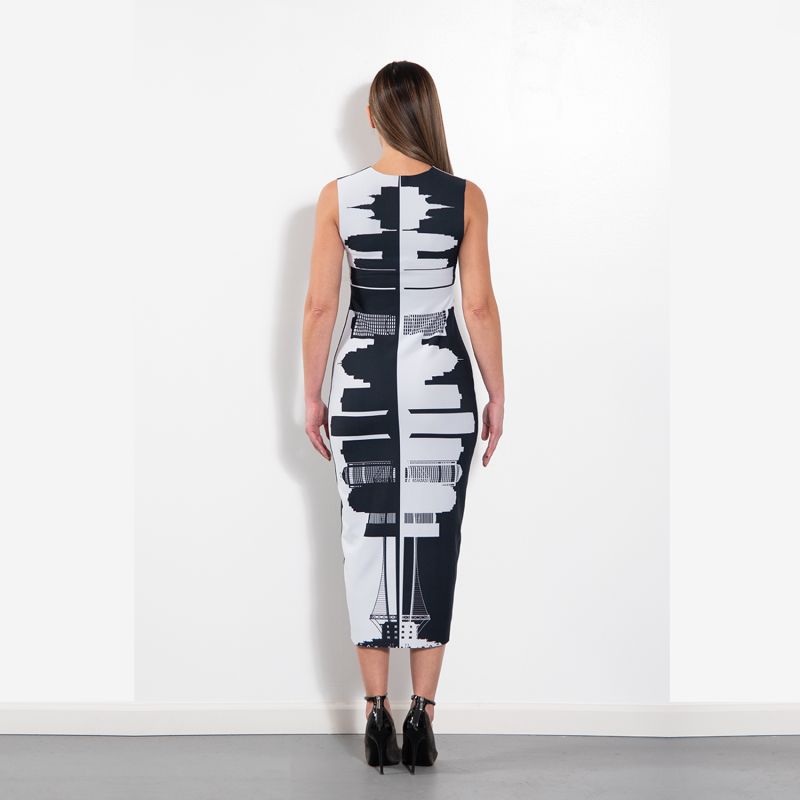 Reversible Skyline Pencil Dress image